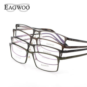 Planet Gates Aluminum Men Wide Face Prescription Eyeglasses  Full Rim Optical Frame Business Eye Glasses
