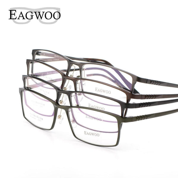 Planet Gates Aluminum Men Wide Face Prescription Eyeglasses  Full Rim Optical Frame Business Eye Glasses