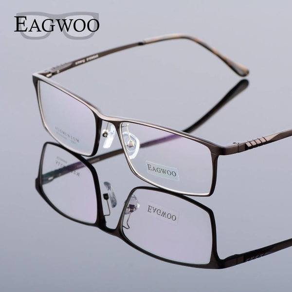 Planet Gates Aluminum Men Wide Face Prescription Eyeglasses  Full Rim Optical Frame Business Eye Glasses