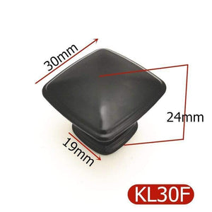 Aluminum Modern Black Cabinet Handle Furniture Hardware Kitchen Door Single Knobs Cupboard Wardrobe Drawer Pulls