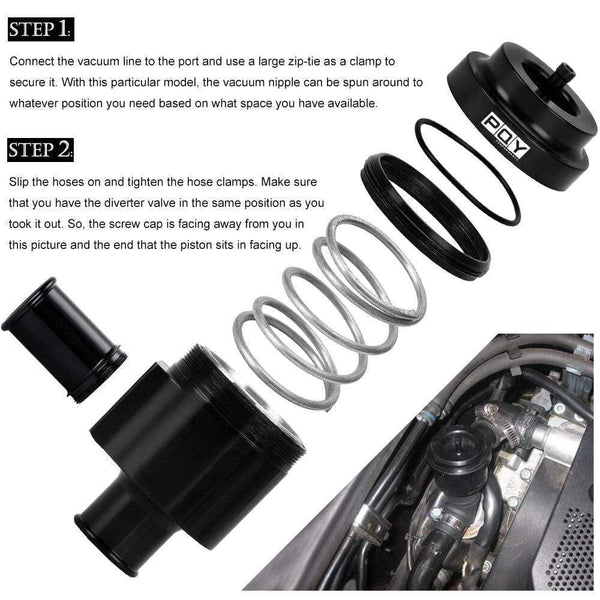 Planet Gates Aluminum Recirculate Diverter Valve Turbo Blow Off Valve Boost For Volkswagen Golf Jetta 2000-2005 for Audi 1.8T 2.7T 1998-2006