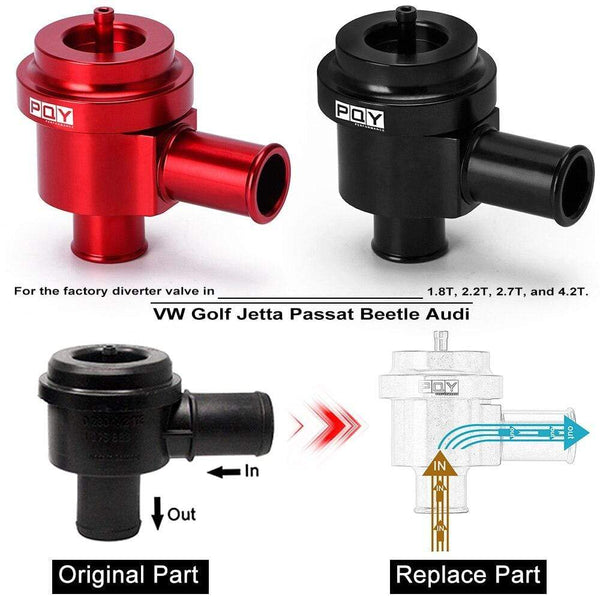 Planet Gates Aluminum Recirculate Diverter Valve Turbo BOV Boost For Volkswagen Golf Jetta 2000-2005 for Audi 1.8T 2.7T 1998-2006 JR-BOV04