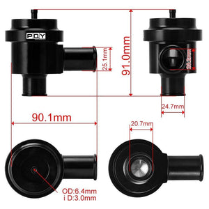 Planet Gates Aluminum Recirculate Diverter Valve Turbo BOV Boost For Volkswagen Golf Jetta 2000-2005 for Audi 1.8T 2.7T 1998-2006 JR-BOV04