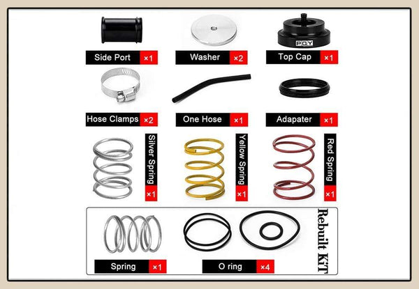 Planet Gates Aluminum Recirculate Diverter Valve Turbo BOV Boost For Volkswagen Golf Jetta 2000-2005 for Audi 1.8T 2.7T 1998-2006 JR-BOV04