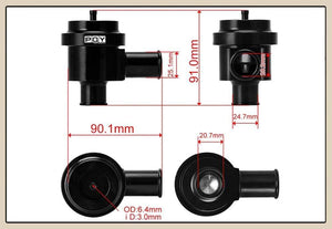 Planet Gates Aluminum Recirculate Diverter Valve Turbo BOV Boost For Volkswagen Golf Jetta 2000-2005 for Audi 1.8T 2.7T 1998-2006 JR-BOV04