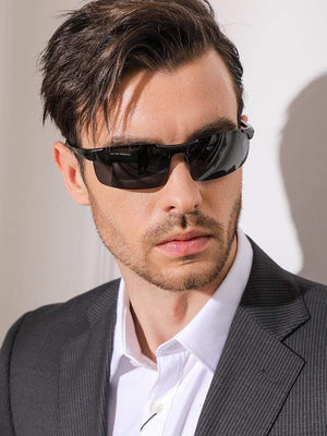 Planet Gates Aluminum Rimless Photochromic Sunglasses Men Polarized Day Night Driving Glasses Chameleon Anti-Glare gafas de sol hombre