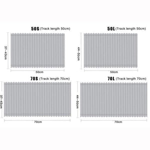 Planet Gates Aluminum Shrinkable Sun Blind Curtain Car Side Window Sun Shade Visor For SUV MPV Truck - Black (Pack of 2)