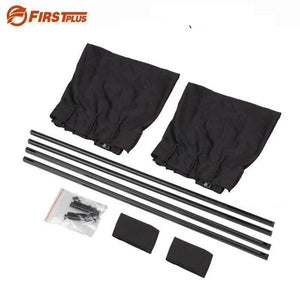 Planet Gates Aluminum Shrinkable Sun Blind Curtain Car Side Window Sun Shade Visor For SUV MPV Truck - Black (Pack of 2)