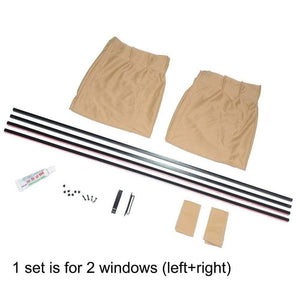 Planet Gates Aluminum Shrinkable Windowshade Curtain For Auto Car Front Rear Windows - Beige (Pack of 2)