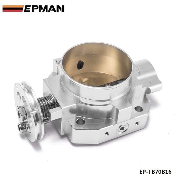 Planet Gates Aluminum Silver Intake Manifold 70mm Throttle Body For Honda B16 B18 D16 F22 B20 D/B/H/F EG EK H22 EP-TB70B16