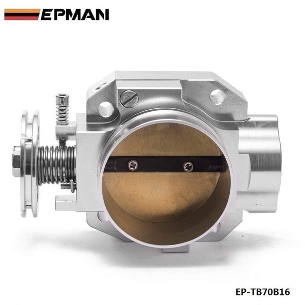 Planet Gates Aluminum Silver Intake Manifold 70mm Throttle Body For Honda B16 B18 D16 F22 B20 D/B/H/F EG EK H22 EP-TB70B16