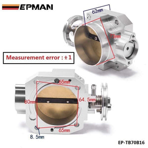 Planet Gates Aluminum Silver Intake Manifold 70mm Throttle Body For Honda B16 B18 D16 F22 B20 D/B/H/F EG EK H22 EP-TB70B16