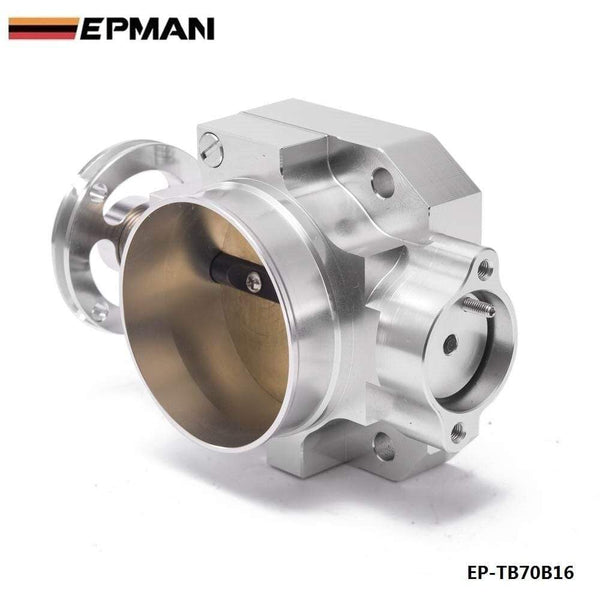 Planet Gates Aluminum Silver Intake Manifold 70mm Throttle Body For Honda B16 B18 D16 F22 B20 D/B/H/F EG EK H22 EP-TB70B16