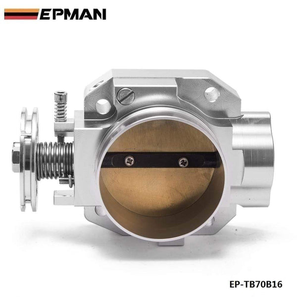 Planet Gates Aluminum Silver Intake Manifold 70mm Throttle Body For Honda B16 B18 D16 F22 B20 D/B/H/F EG EK H22 EP-TB70B16