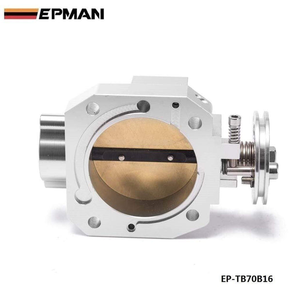 Planet Gates Aluminum Silver Intake Manifold 70mm Throttle Body For Honda B16 B18 D16 F22 B20 D/B/H/F EG EK H22 EP-TB70B16
