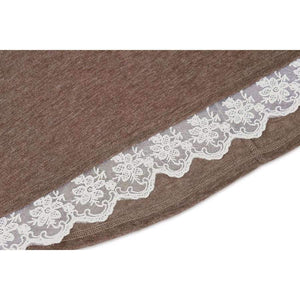 Planet Gates AM135 black / S Summer 2018 Casual Women T-shirt Short Sleeve O-neck Long Shirt Plus Size Women Clothing Hem Splice Lace Women Tops