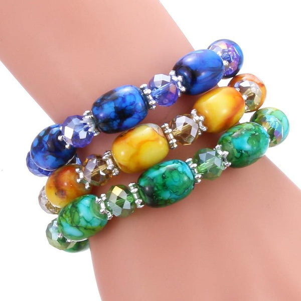 Planet Gates Amazonite natural stone streche bracelet elastic pulserase men women fashion jewelry beads created charms diy