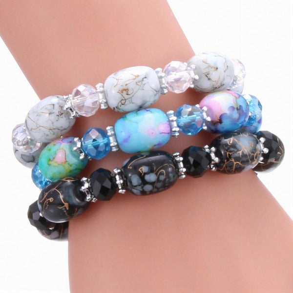 Planet Gates Amazonite natural stone streche bracelet elastic pulserase men women fashion jewelry beads created charms diy