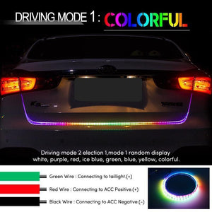 Planet Gates Amber Turn Signal Flow led trunk Strip light Tailgate luggage 12V Car Rear Lamp Dynamic Streamer Floating RGB led strip