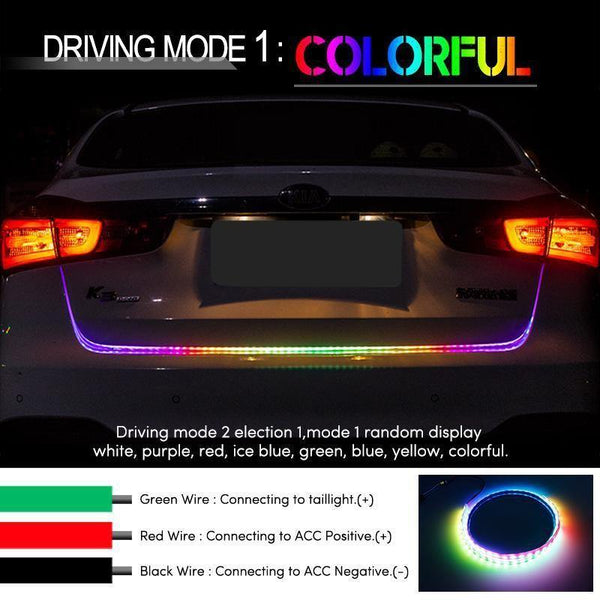 Planet Gates Amber Turn Signal Flow led trunk Strip light Tailgate luggage 12V Car Rear Lamp Dynamic Streamer Floating RGB led strip