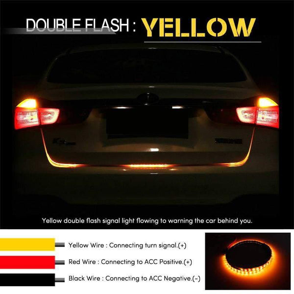 Planet Gates Amber Turn Signal Flow led trunk Strip light Tailgate luggage 12V Car Rear Lamp Dynamic Streamer Floating RGB led strip