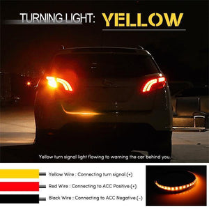 Planet Gates Amber Turn Signal Flow led trunk Strip light Tailgate luggage 12V Car Rear Lamp Dynamic Streamer Floating RGB led strip