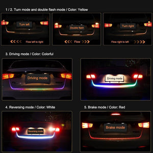 Planet Gates Amber Turn Signal Flow led trunk Strip light Tailgate luggage 12V Car Rear Lamp Dynamic Streamer Floating RGB led strip
