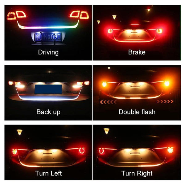 Planet Gates Amber Turn Signal Flow led trunk Strip light Tailgate luggage 12V Car Rear Lamp Dynamic Streamer Floating RGB led strip