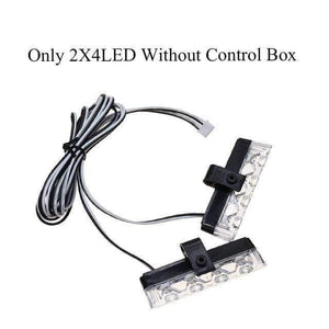 Planet Gates Amber White / Only 2X4 LED 4X4 LED Strobe Warning Police Light Wireless Remote For Car Truck Emergency DRL Day Running Ambulance Firemen Light