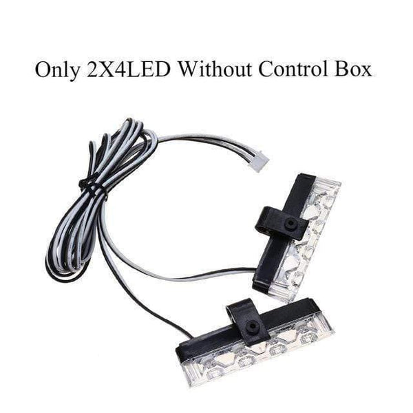 Planet Gates Amber White / Only 2X4 LED 4X4 LED Strobe Warning Police Light Wireless Remote For Car Truck Emergency DRL Day Running Ambulance Firemen Light