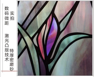 Planet Gates American Green leafy Flower window film stained glass stickers Self Adhesive Film Static Cling Window Sticker For Bathroom 100cm