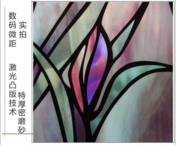 Planet Gates American Green leafy Flower window film stained glass stickers Self Adhesive Film Static Cling Window Sticker For Bathroom 100cm