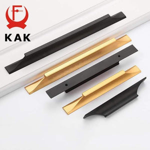 American Style Black Cabinet Handles Gold Solid Aluminum Alloy Kitchen Cupboard Pulls Drawer Knobs Furniture Handle Hardware