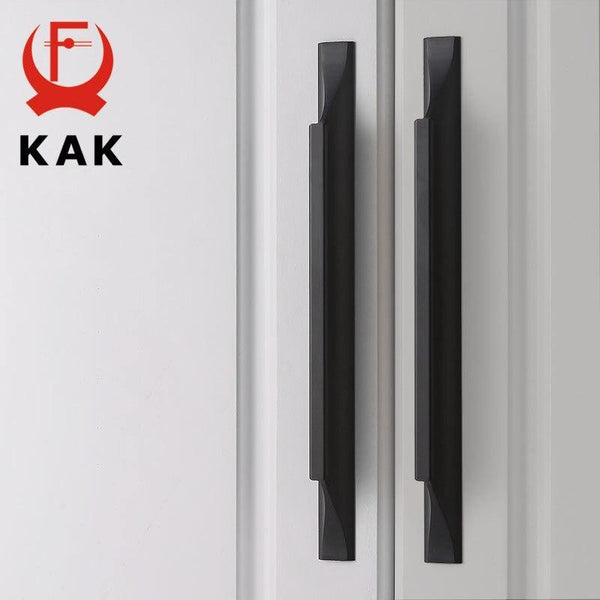 American Style Black Cabinet Handles Gold Solid Aluminum Alloy Kitchen Cupboard Pulls Drawer Knobs Furniture Handle Hardware