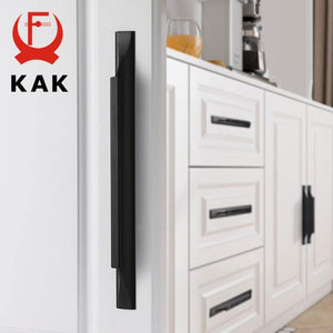 American Style Black Cabinet Handles Gold Solid Aluminum Alloy Kitchen Cupboard Pulls Drawer Knobs Furniture Handle Hardware