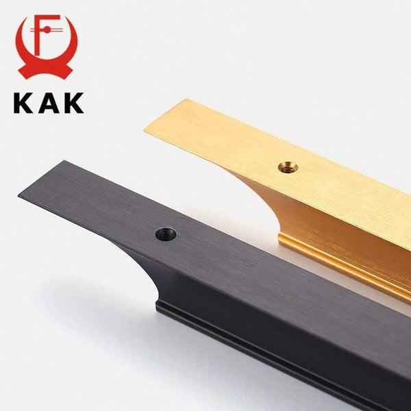American Style Black Cabinet Handles Gold Solid Aluminum Alloy Kitchen Cupboard Pulls Drawer Knobs Furniture Handle Hardware