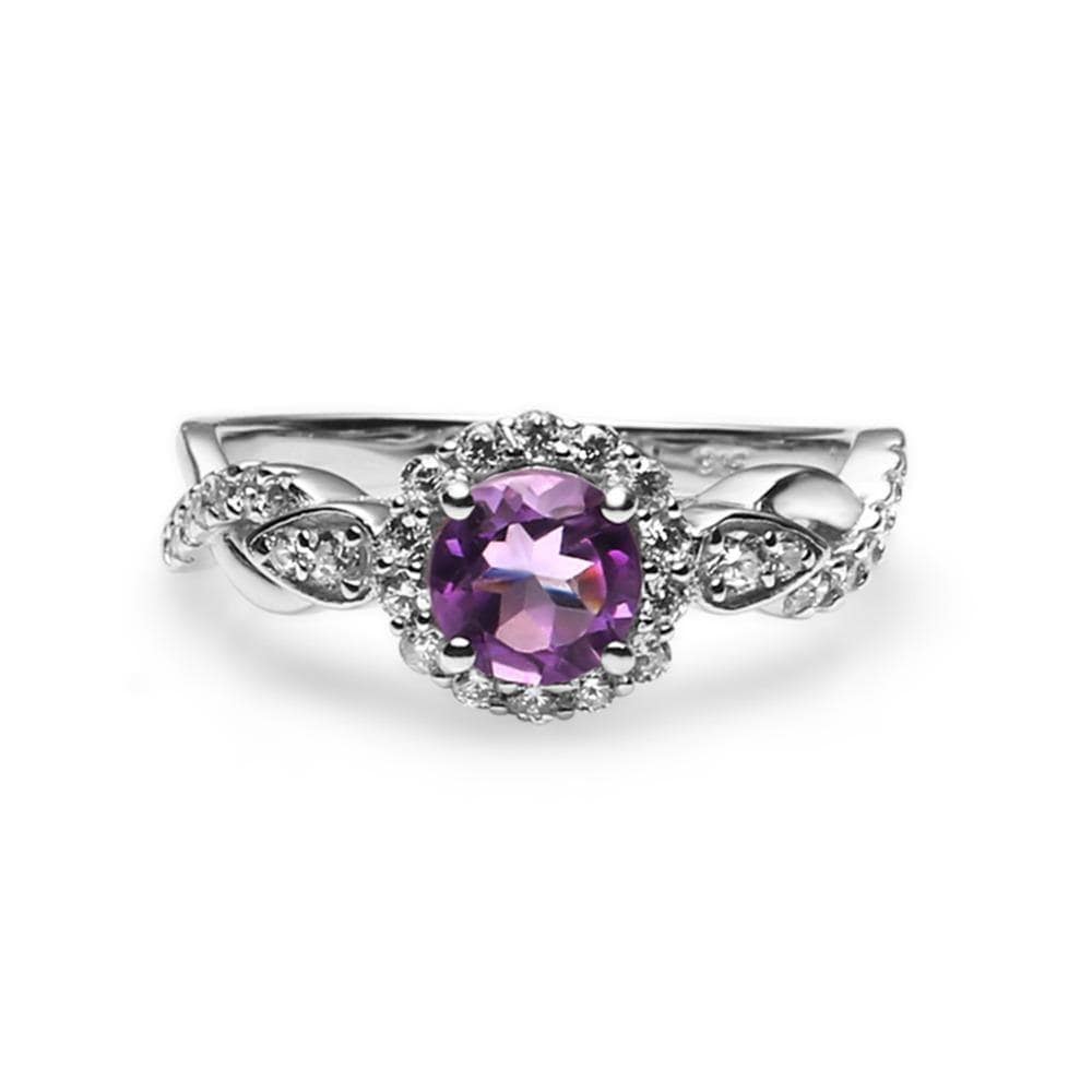 Planet Gates Amethyst Real 925 Sterling Silver Rings For Women Wedding Engagement Fine Jewelry Infinity Ring