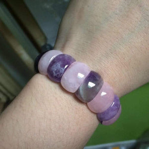 Planet Gates Amethysts & roses quartz beads bracelet natural stone bangle DIY jewelry for woman for gift wholesale !