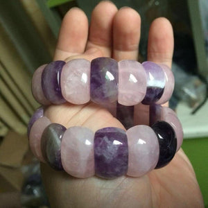 Planet Gates Amethysts & roses quartz beads bracelet natural stone bangle DIY jewelry for woman for gift wholesale !