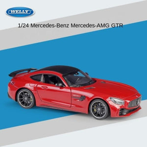 Planet Gates AMG GTR red 1:24 Mercedes-Benz AMG GT R Alloy Metal Diecast Cars Model Inital Toy Car Children Boy Toys collection toy tools gift