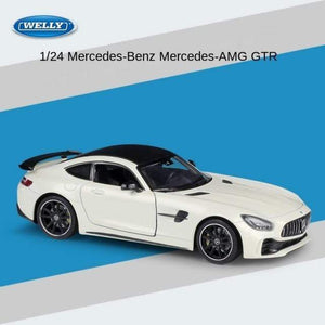 Planet Gates AMG GTR white 1:24 Mercedes-Benz AMG GT R Alloy Metal Diecast Cars Model Inital Toy Car Children Boy Toys collection toy tools gift