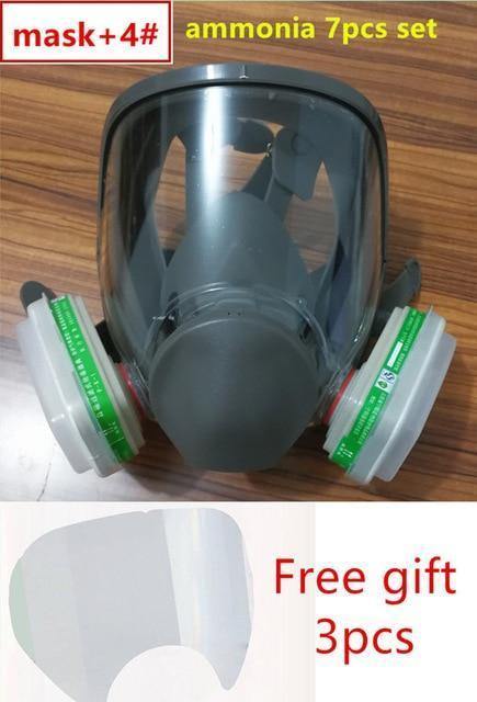 Planet Gates ammonia 7pcs set 6800 Gas Mask  7pcs suit Full Face Facepiece Respirator For Painting Spraying same 3M 6800 free shipping
