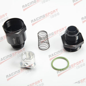 Planet Gates AN10 Aluminium Non Return One Way Check Valve Fuel EFI Fitting Adapter Black