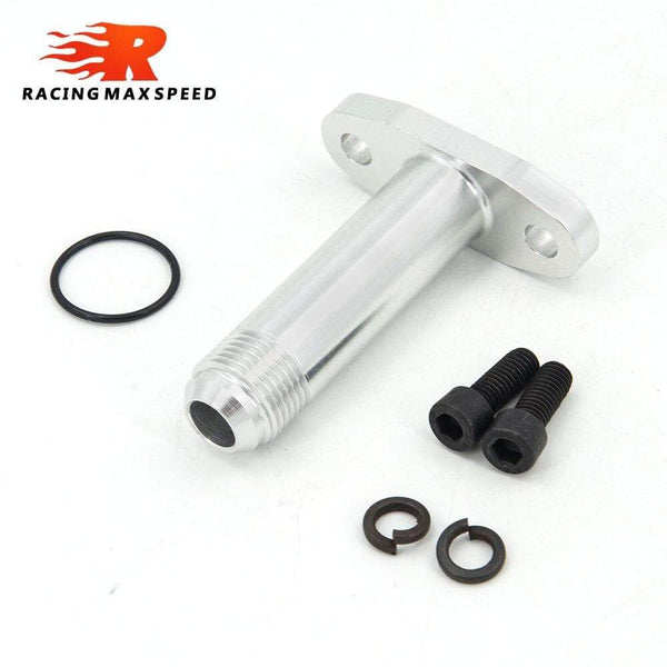 Planet Gates An10 Hole pitch 2"/51 Turbo Oil Drain Return Flange Adapter sliver CNC Process leakproof for T3 T4 GT28 GT30 GT35 T25