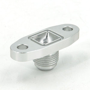 Planet Gates An10 Hole pitch 2"/51 Turbo Oil Drain Return Flange Adapter sliver CNC Process leakproof for T3 T4 GT28 GT30 GT35 T25