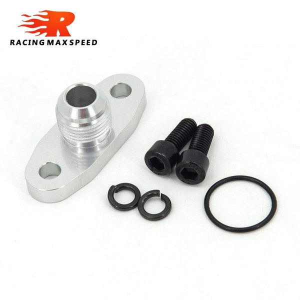 Planet Gates An10 Hole pitch 2"/51 Turbo Oil Drain Return Flange Adapter sliver CNC Process leakproof for T3 T4 GT28 GT30 GT35 T25