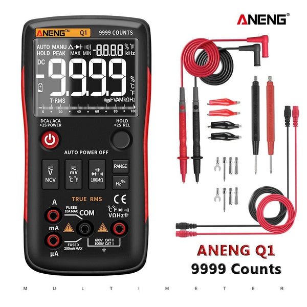 Planet Gates ANENG Q1 Digital Multimeter 9999 Analog Tester True RMS Professional Multimetro DIY Transistor Capacitor NCV Testers Lcr Meter