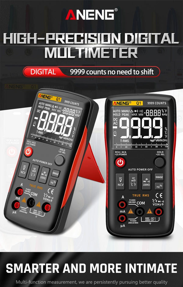 Planet Gates ANENG Q1 Digital Multimeter 9999 Analog Tester True RMS Professional Multimetro DIY Transistor Capacitor NCV Testers Lcr Meter