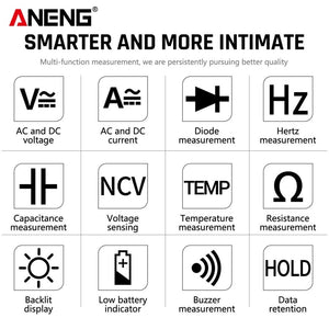 Planet Gates ANENG Q1 Digital Multimeter 9999 Analog Tester True RMS Professional Multimetro DIY Transistor Capacitor NCV Testers Lcr Meter