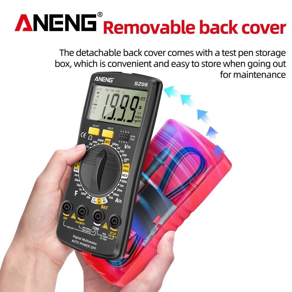 Planet Gates ANENG SZ08 Digital Multimeter Ultra-thin storage Professional Multimetro Auto Voltmeter AC DC 220V Resistance Handhold Testers